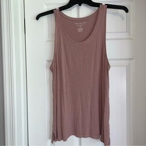 American Eagle Soft & Sexy Tank Top Women's Mauve Pink Ribbed Size L Large